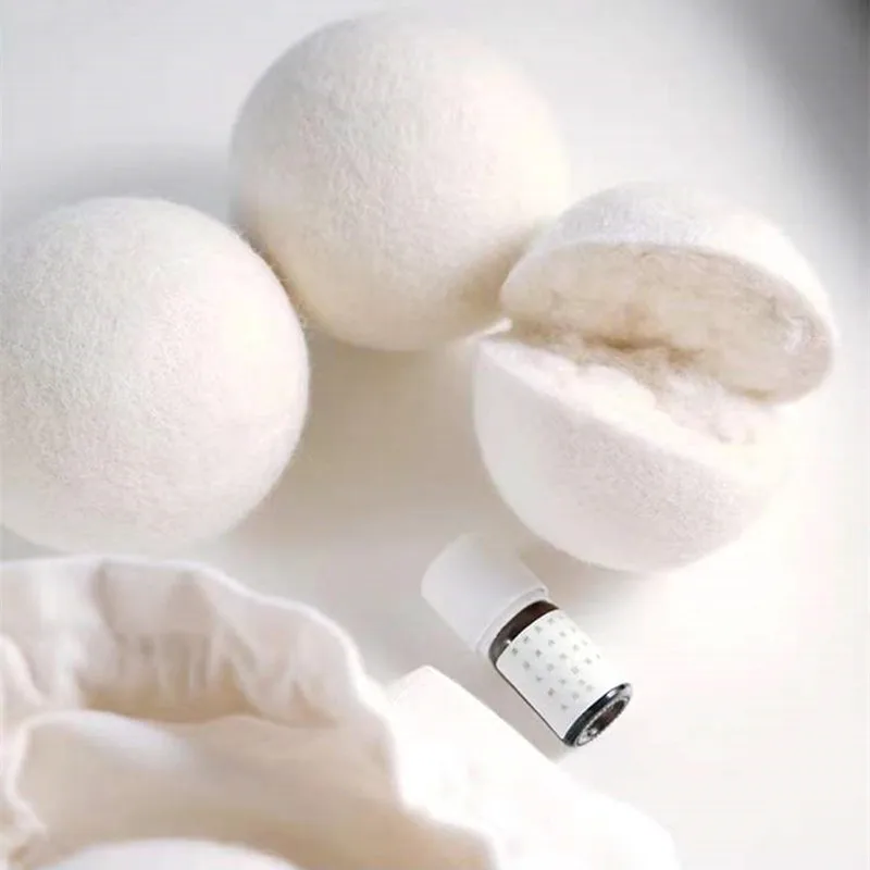 5pcs Pure Wool Dryer Balls Reusable Anti-Static Softens Clothes Prevents Sticky Hair Essential Laundry Accessory laundry ball