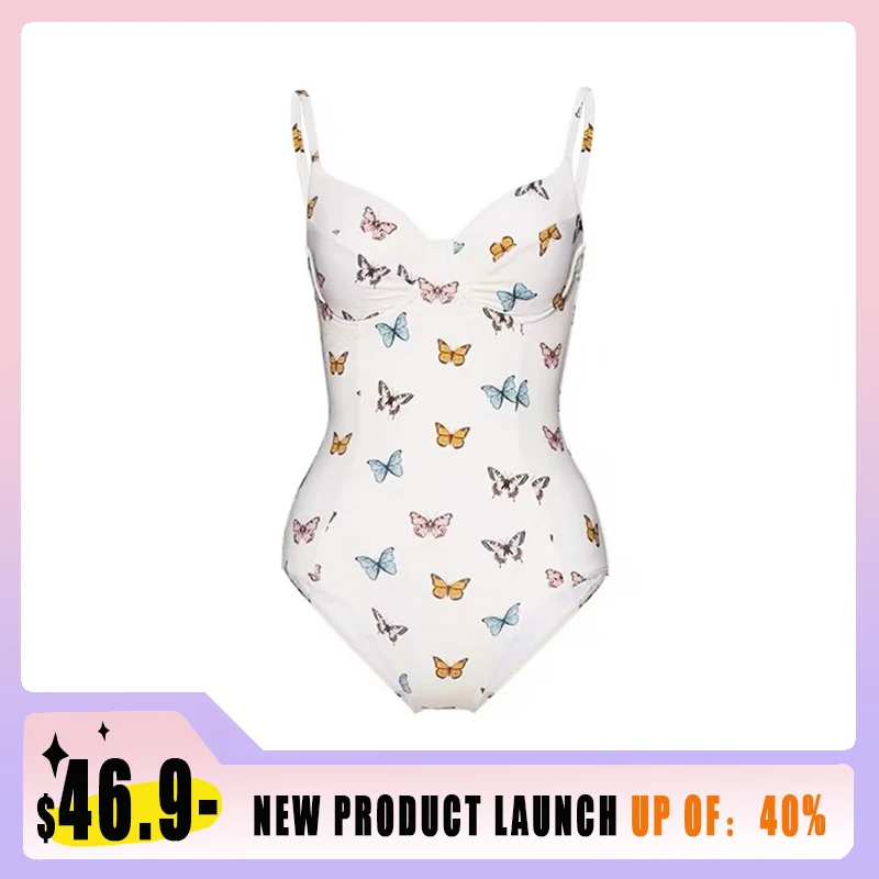 

Сценический наряд Kpop, комбинезон с принтом бабочки, женские топы в стиле ретро, французская стрейчевая одежда для сцены, джазовая фотография, VBH141