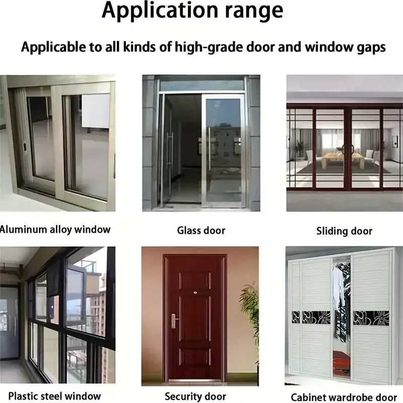 32.8Ft Door Seal Strip Weather Stripping Self-adhesive Soundproofing Draft Blocker Dustproof