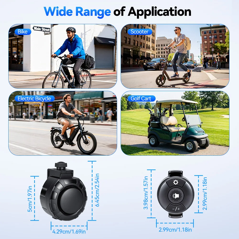 120dB Fahrrad USB Lade Horn Wasserdichte Fahrrad Glocke Lenker Mountainbike Reiten Ausrüstung Roller Zubehör – Detail 6