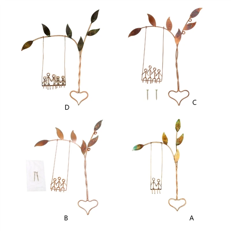 

Metal Wall Art Family on Swing Wall Decor for Farmhouse Wall Hangings Ornaments