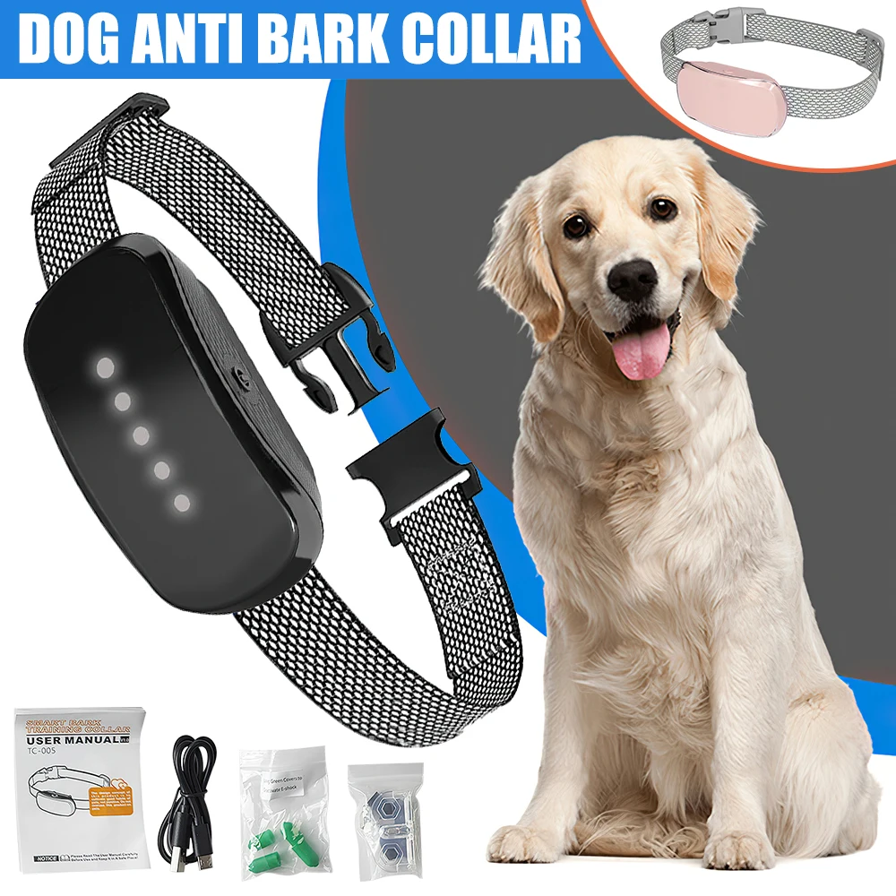 Smart Automatic Anti Barking Dog Collar Stop Bark SoundVibrateShock Safe Training Collar