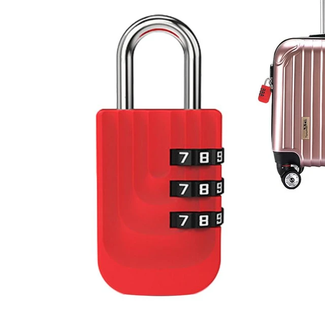 Security 3 Combination Travel Zinc Alloy Suitcase Luggage Bag Jewelry Boxes  Tool Chests Code Lock Zipper Padlock Keyed Padlock - AliExpress