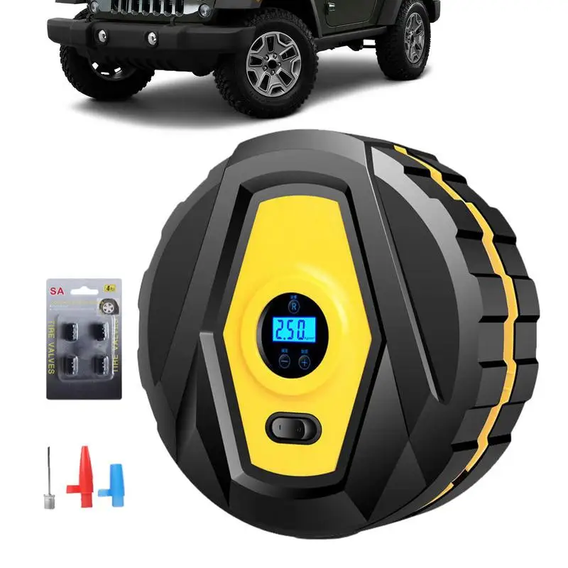 

Car Air Compressor LED Light Mini Portable Wireless Digital Electric Inflator Pump Inflatable For Auto Motorcycle Bicycle