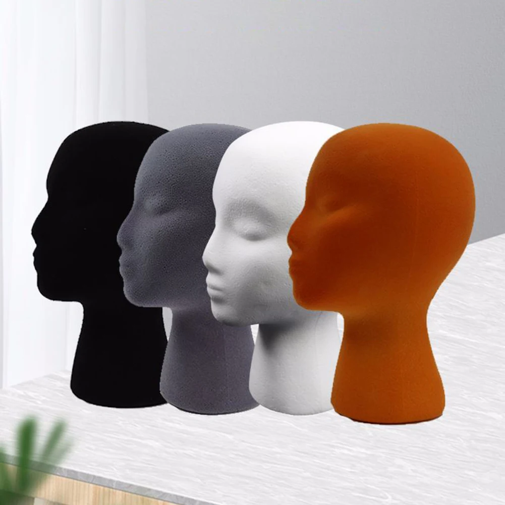 Practical Female Styling Flocking Head Mold Wig Glasses Holder Stand