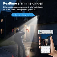 Caméra IP WIFI HD à double objectif 2,4 GHz/5 GHz, suivi automatique, surveillance de sécurité, vision nocturne intelligente, étanche, moniteur CCTV iCsee 4