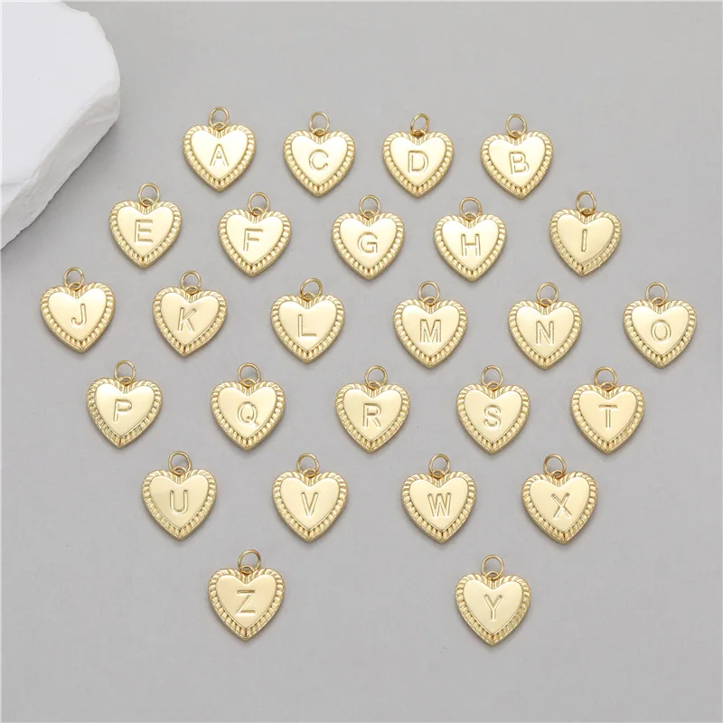 Stylish Chic Hypoallergenic Delicate French Romantic Love 26 Letter Pendant DIY Bracelet Necklace Earrings Accessories 2