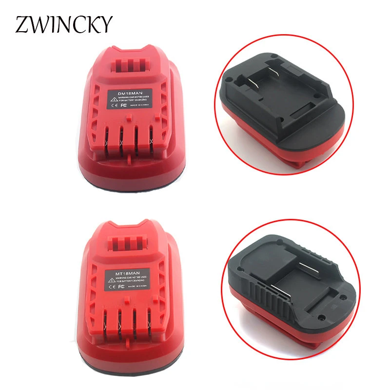 Adaptador de batería Makita/Dewalt/Milwaukee 20V batería de litio convertida para herramientas de batería de litio empuje plano| | - AliExpress