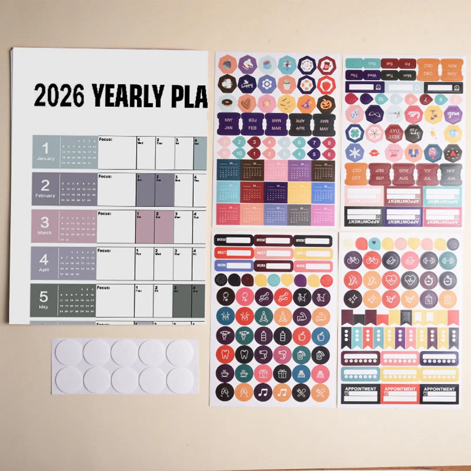 Wall Hanging Annual Planner & Calendar – Creative To-Do List & Schedule Organizer