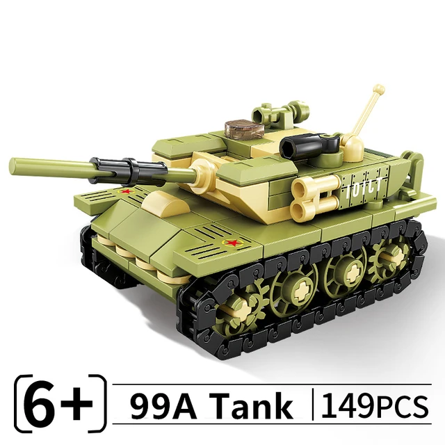 MOC 99A Main Battle Tank M1A2 War Military City Vehicle Car Building Blocks Classic Model Bricks Kits Sets Ideas - 149pcs No Box