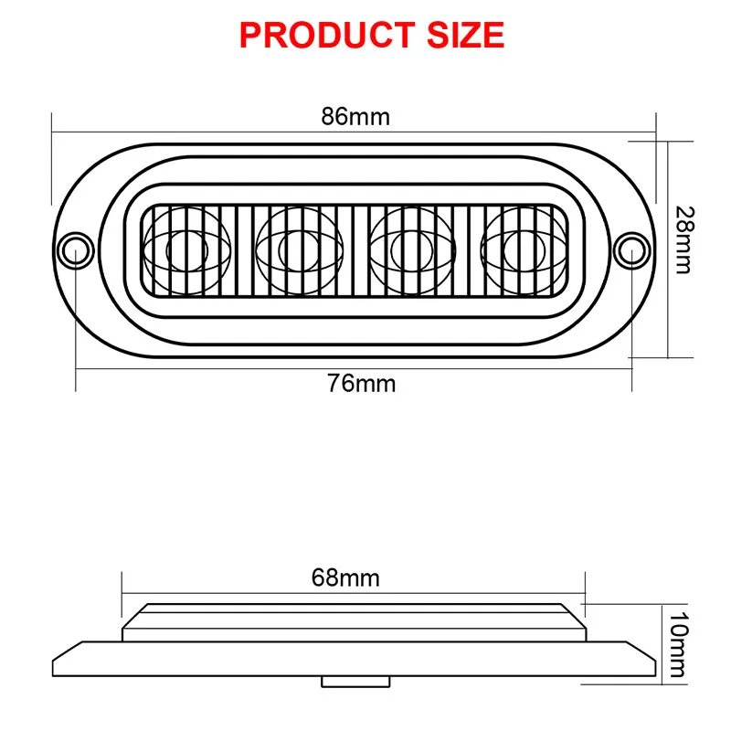 4LED Ʈ LED ̵ Ʈ, ڵ ̵ Ŀ ǥñ,   Ʈ, ƮϷ, θ, ĳ ڵ ܺ , 12V, 24V