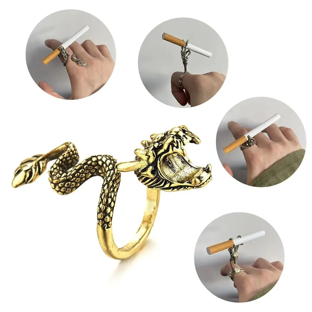 1~10PCS Colors Retro Cigarette Holder Ring Funny Bee Shape Metal Finger Cigarette  Holder Ring