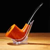 MUXIANG 5PCS tobacco pipe stands L : 48mm W : 40mm H  67mm Spoon-shaped Acrylic transparent pipe holder can hold one pipe 5