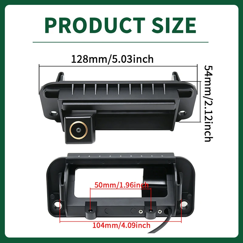 AHD 1080P CVBS 차량 트렁크 손잡이 후방 카메라 (벤츠 C W204 C180 C200 C260용) 방수 후방 카메라