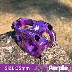 SHIKRA Precision Crafted Lightweight Bicycle Stem - 35mm Length, 0° Angle, 31.8mm Clamp (XD33Purple)