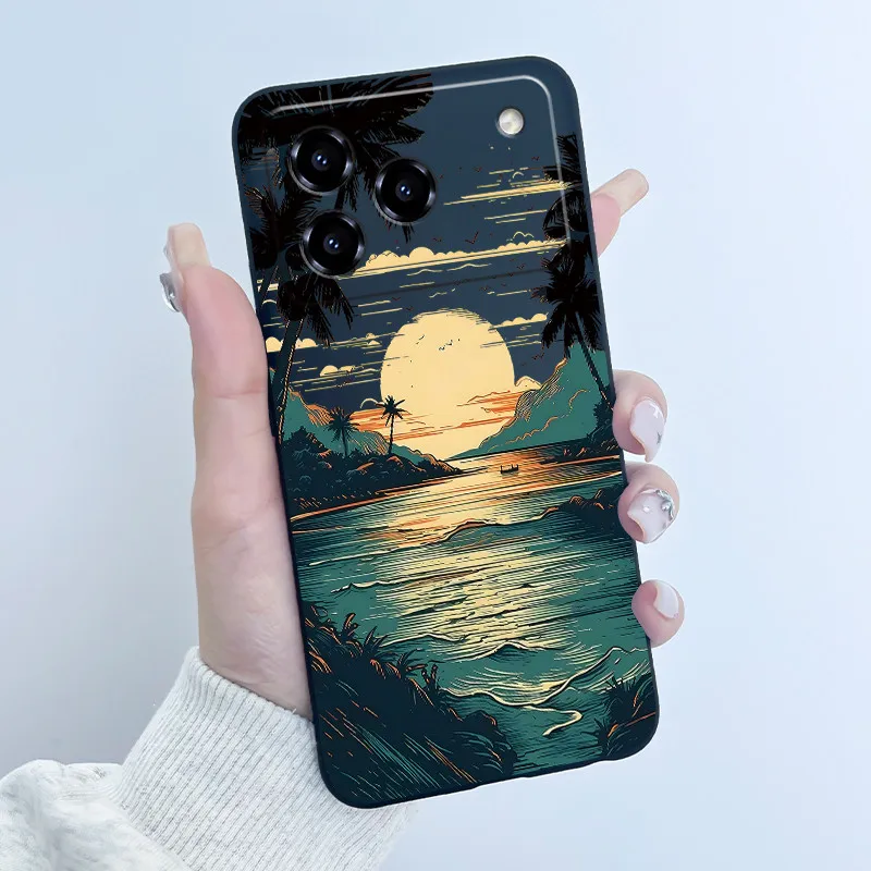 Cute Love Rabbit Cartoon Black Soft Silicone Protective Phone Case