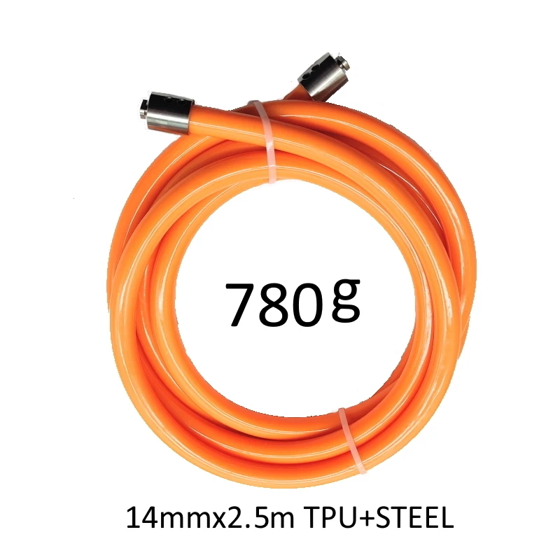 

14mmx2.5m 780g orange TPU coated steel cord【ROPE WITH CLICK HEAD】Spare part heavy crossfit skipping skip rope connector