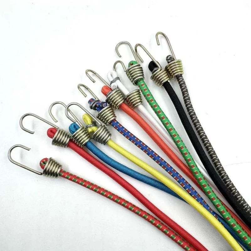 10 High Elasticity Elastic Bungee Cords With Carabiner Luggage Cord 25.5cm Luggage Packing Ropes Camping Accessories ﻿
