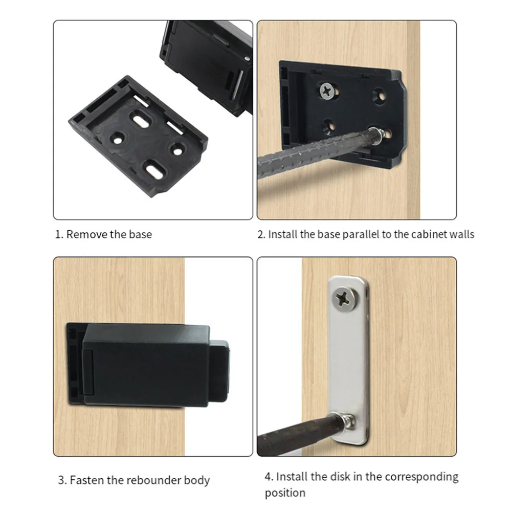 Magnetic Door Catches Heavy Duty Push To Open Cabinet Catch For Obscure Door Rebounder For Closing Home Hardware