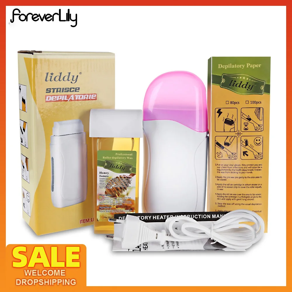 ProfessionalRollerDepilatoryWaxKitHairRemovalWaxingKitWax