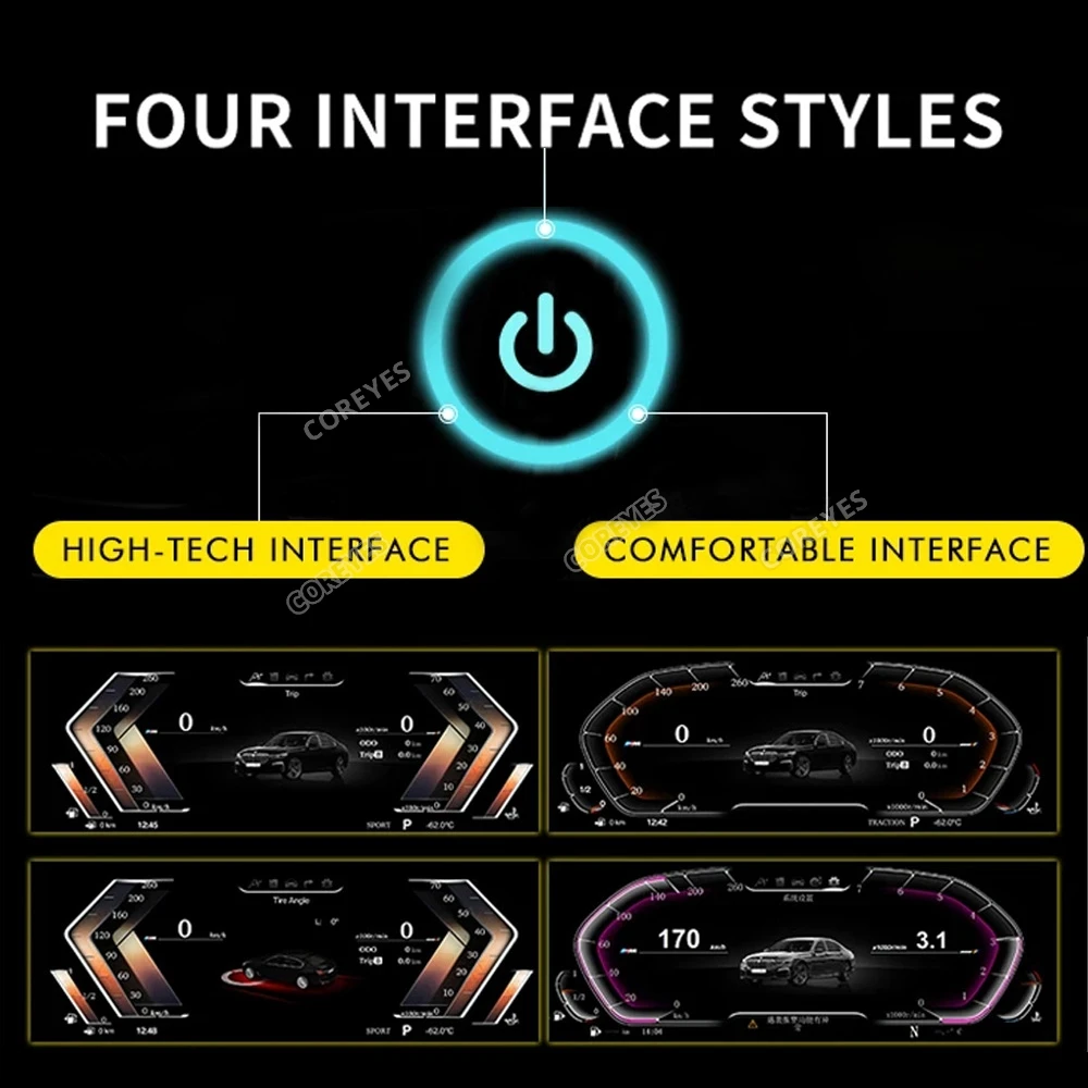 COREYES  Ŭ   ڵ ӵ,  LCD ũ, ڵ ׼, BMW 1/2 ø F20 F21, 12.3 ġ