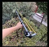 Outdoor Hunting and Shooting High Precision Telescopic High Power Stainless Steel Straight Rod Catapult Laser Flat Rubber Band 6