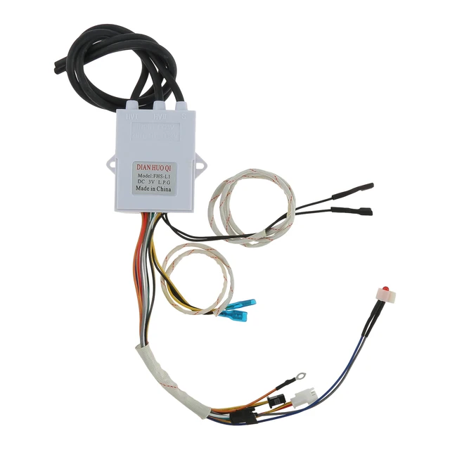 1Set Univerzális Dc 3V -Os Gáztűzhely Kettős Gyújtás 14 Huzal Hőmérséklet -Szabályozó Led -Es Kijelző Mágnesszelep Impulzusos Kemence Gyújtó - Image 3