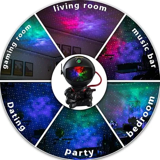 Astronaut Star Projector Lamp, Suitable for Multi-Room Decoration, A Great Gift, and a Perfect Starry Night Light for Bedroom De