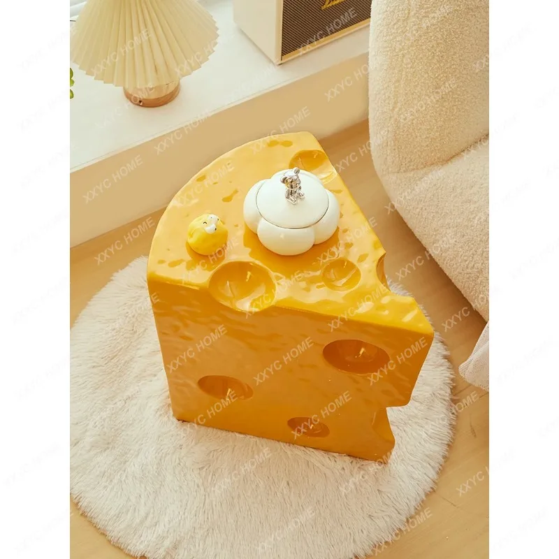 

Cheese Floor Decoration Living Room Sofa Side Coffee Table Decoration coffee table for living room