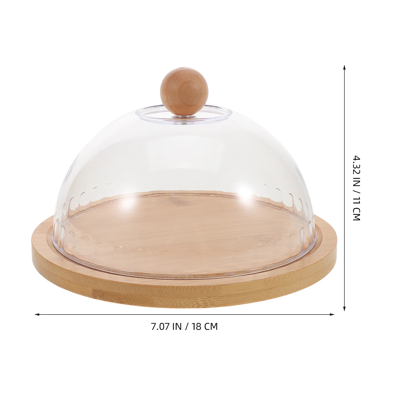 Cake Stand Cheese Serving Platter Dessert Fruit Display With Glass Dome Cover For Kitchen Birthday Weddings