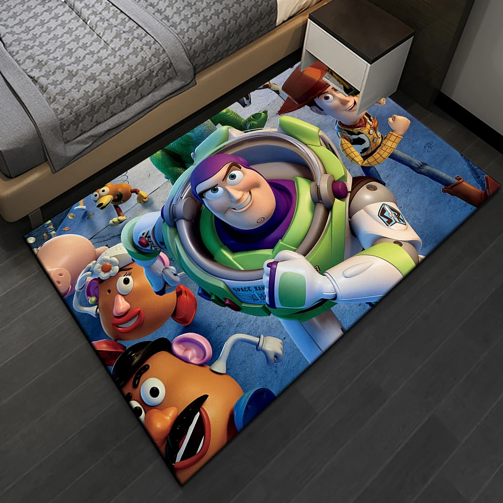 Toy Story Cartoon Printed Carpet Living Room Bedroom Entrance Door Mat Balcony Sofa Kitchen Home Decoration Carpet Picnic Rug Floor Mat
