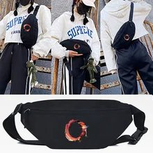 

Paint Letter O Print Waist Bag Quality Chest Bag Women Belt Fanny Pack Shoulder Messenger Bag Large Capacity Travel Bum HandBags