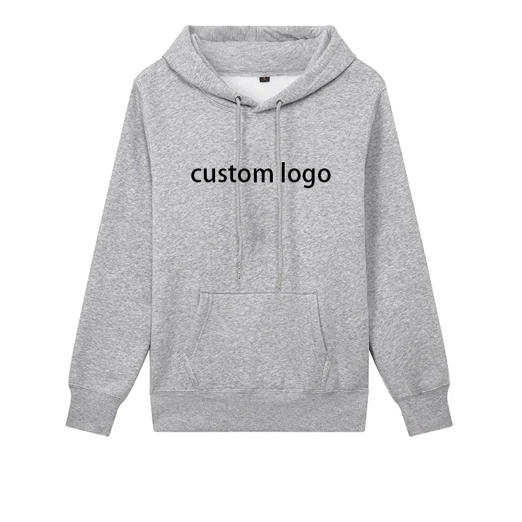 

High Quality Winter 500gsm Heavy Cotton Plain Hoodies Custom Logo Pattern Printed Pullover Blank Solid Color Long Sleeve Tops