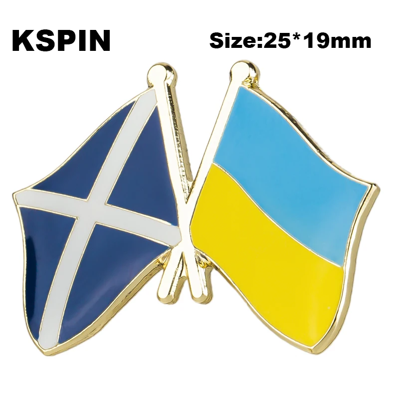 배낭 핀 브로치 라펠 핀 배지, Ukraine 리본 배지