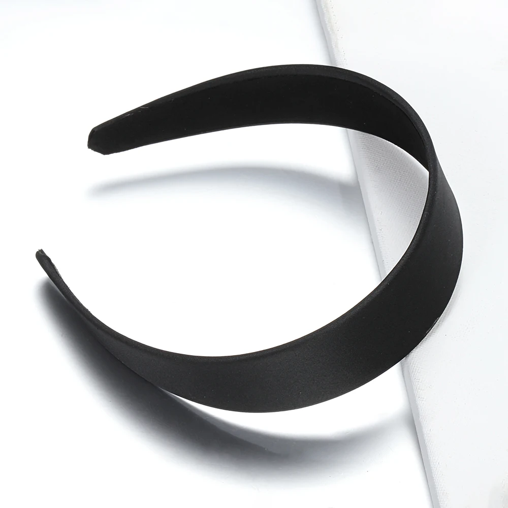 1PC Schwarz Full Wrap Tuch Kunststoff Stirnband 1,5-4mm Breite Stirnband Basis für Frauen, Mädchen DIY Kopfbedeckungen, Schmuck Machen Zubehör – Detail 6
