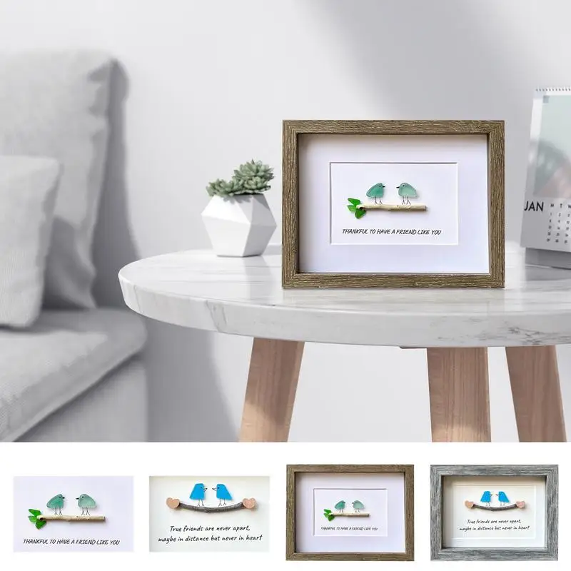 

Sea Glass Wall Art Handmade Art Birds On A Branch Christmas Sea Glass Art Gifts Art Sea Glass And Shells Home Decor Supplies