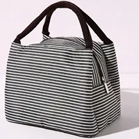Sac à déjeuner avec poignée isolante, sac isotherme pour femmes et enfants, boîte à déjeuner pique-nique voyage Portable stockage des aliments petit déjeuner sac alimentaire thermique 3