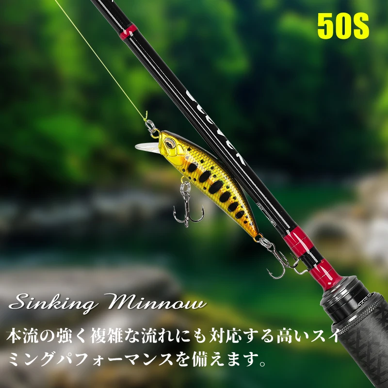 TSURINOYA DW63 50mm/5g ŷ ̳ ũƮ   ΰ öƽ Wobblers ϵ ̳ Pesca Isca For Bass Trout Pike