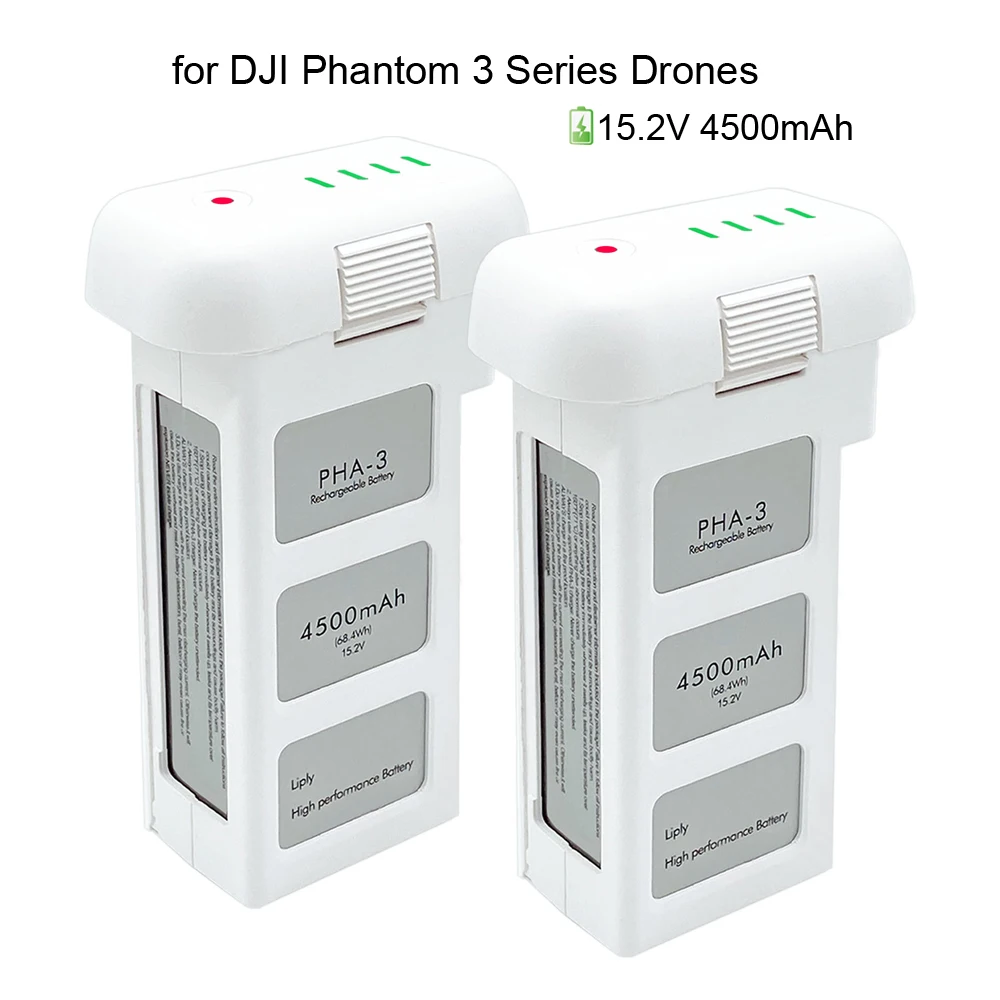 

Drone Battery For DJI Phantom 3 Pro/Standard/Advanced/SE/4K 15.2V 4500mAh LiPo 4S Intelligent Replacement Battery Up To 23 Mins