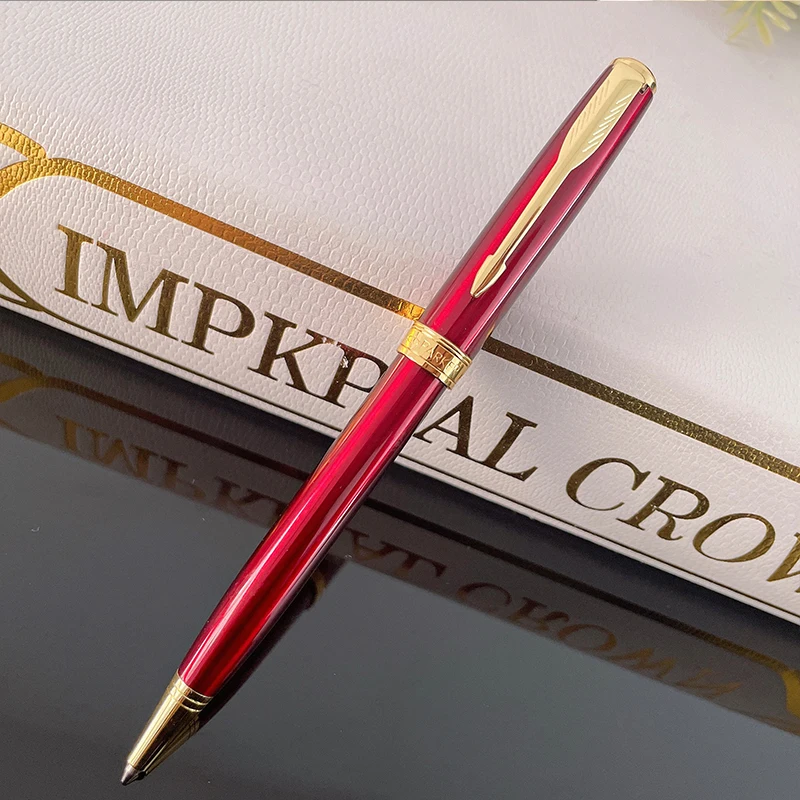 PARKER 클래식 브랜드 메탈 볼펜, 블루 잉크, 비즈니스 오피스 시그니처 볼펜, 0.7mm
