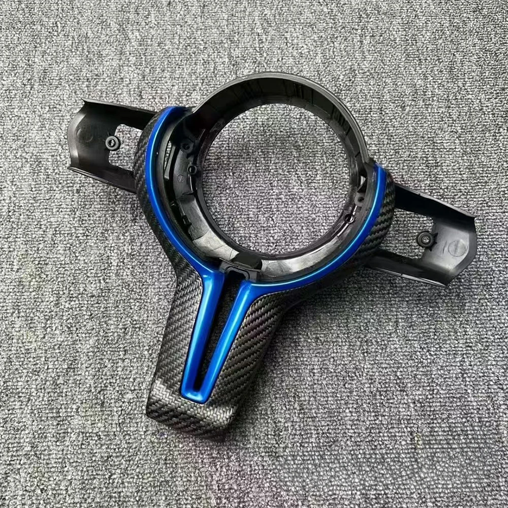BMW M2 M3 M4 M5 M6 X5M X6M F87 F80 F82 F83 F06 F10 F12 F13 M 스포츠용 카본 파이버 자동차 스티어링 휠 커버 트림