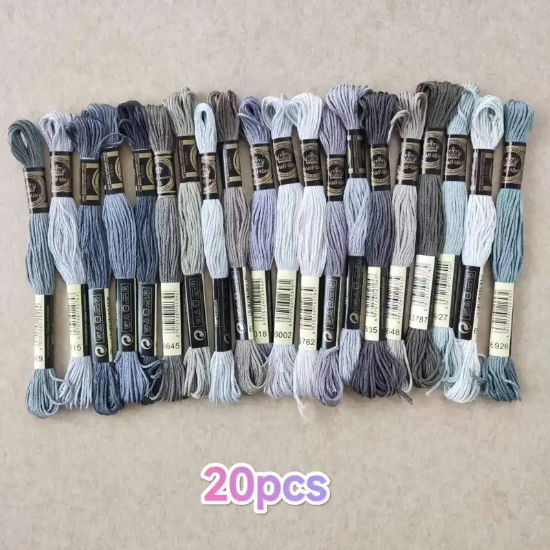 100% Cotton High Quality Cross stitch Floss Embroidery thread  Cross Stitch Embroidery Hand Knitting Sewing Weaving 8m 447 color - Image 20