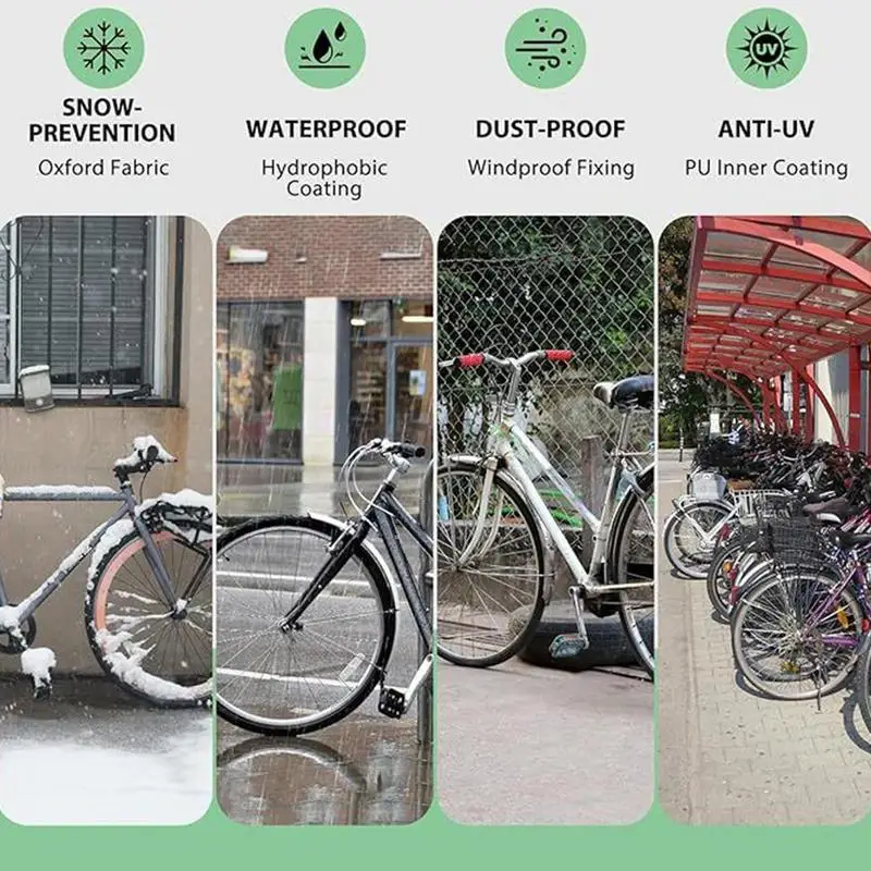 Dirt Bike Cover Bike Cover Weatherproof UV-Resistant Breathable Dustproof Shelter With Anti-Theft Buckle For Scooter Garage Yard