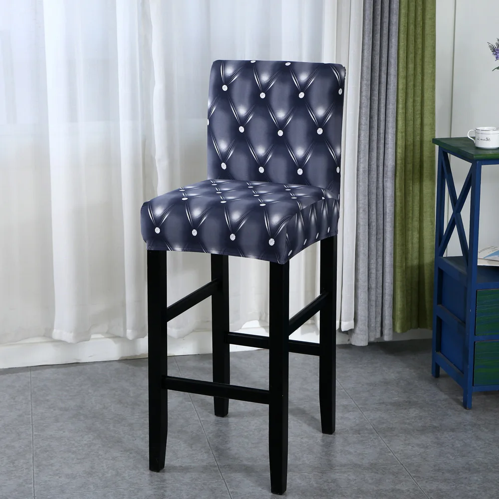 Stretch Bar Stool Slipcover - Removable Furniture Seat Cover for Counter and Pub Chairs