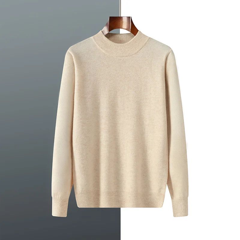 Women's Plus Size 5XL Half-Neck Pullover Loose Knitwear Bottoming Shirt Long Sleeves Threaded Wool Sweater Solid Color Tops