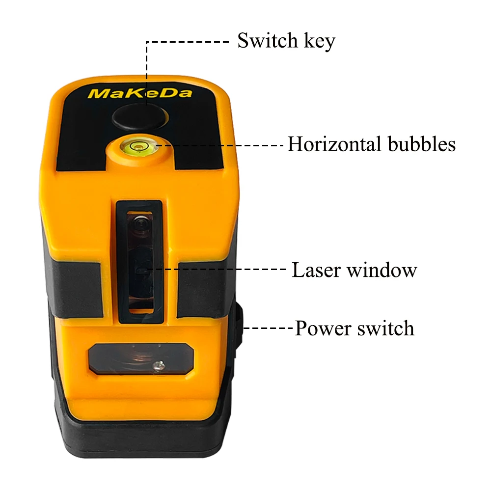2 Lines Laser Level Self Levelling Horizontal and Vertical Cross Line Green Laser Beam Rechargeable with Li-ion Battery laser level