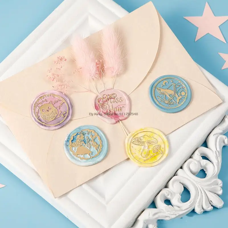 Wax Seal Stamp Retro Antique Sealing Wax Scrapbooking Stamps  Alice Elves Owl Morika Rabbit Mermaid Princess Wedding Decorative