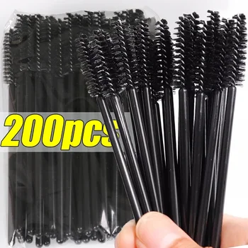 Black Eyebrow Perm Makeup Brush Disposable Eyelash Extension Brow Comb Professional Mascara Wands Applicator Spoolers Tools 1