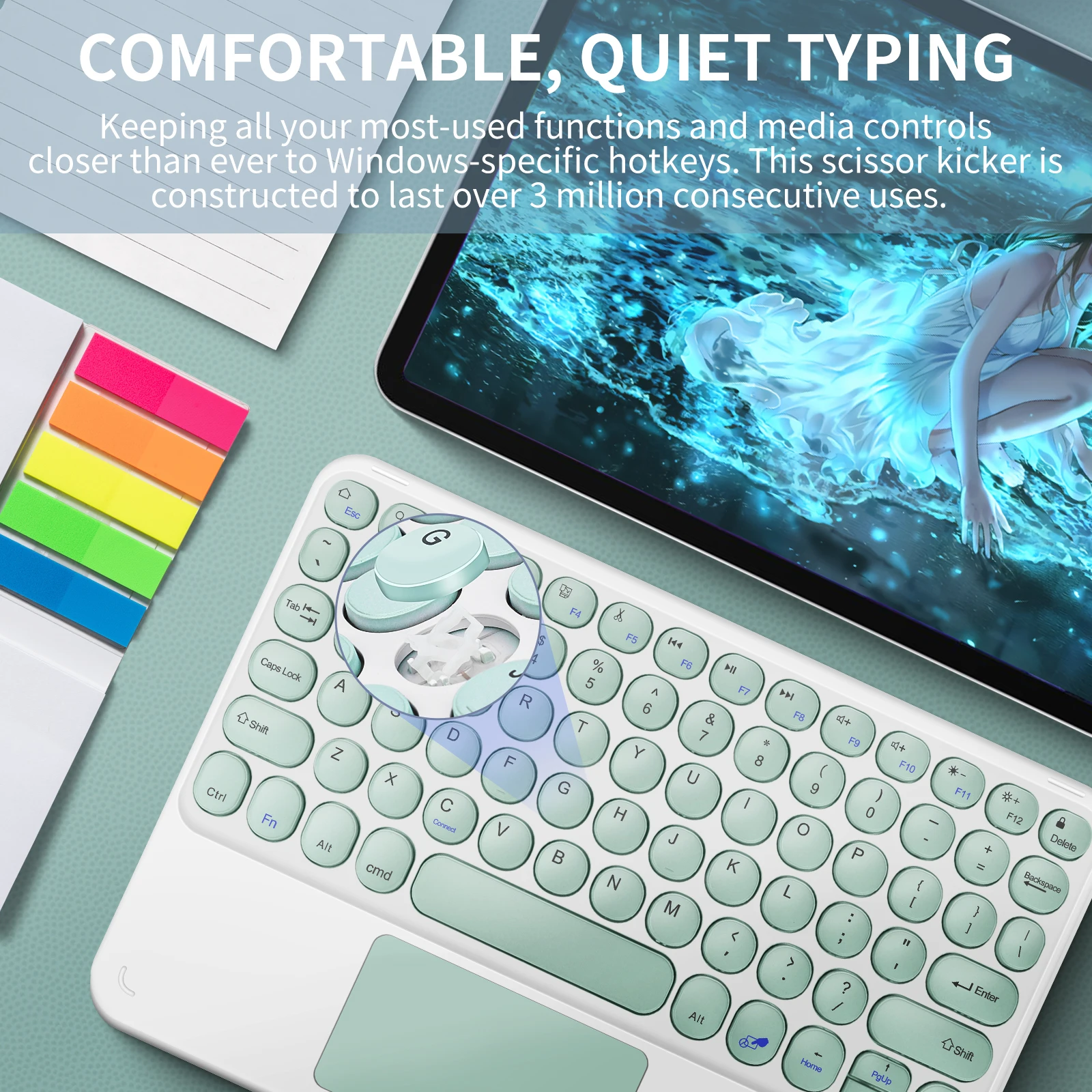 Clavier et Souris sans Fil Bluetooth pour iPad, Samsung, Xiaomi, Huawei,  Teclado, compatible iOS, Android, Windows - AliExpress