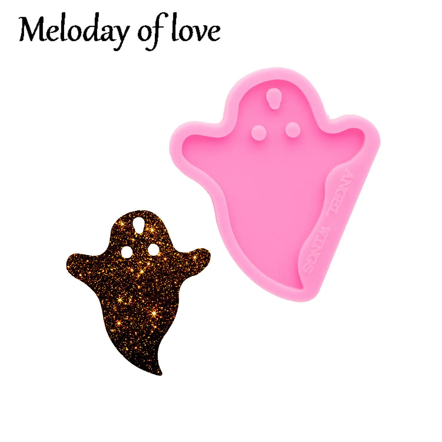 Shiny Halloween Geist Keychain Formen, Hexe Epoxy Harz Formen, Silikon Bat Fondant Schokolade Form DY0142 – Detail 22